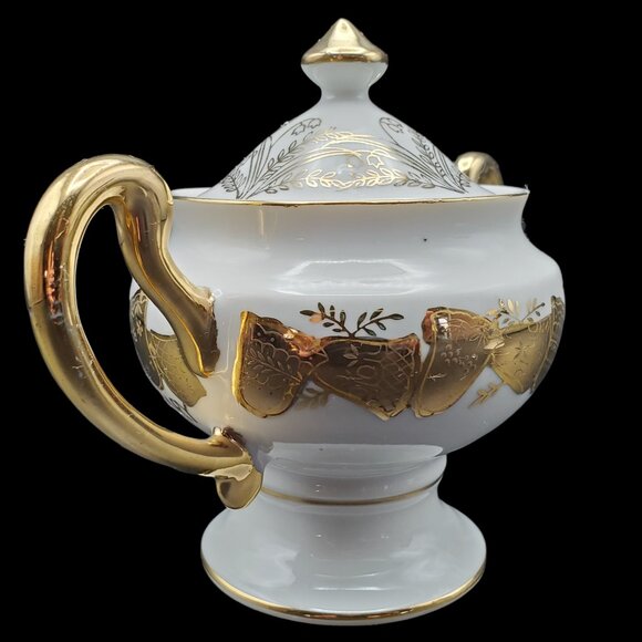 Norcrest Japan Creamer Sugar Bowl with Lid Set Coffee Tea 50th Anniversary L 257 - Picture 7 of 10